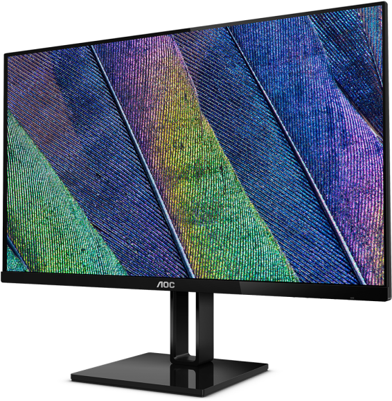Colorful Feather Pattern Monitor