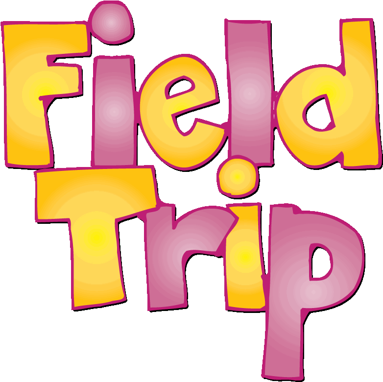 Colorful Field Trip Text Illustration