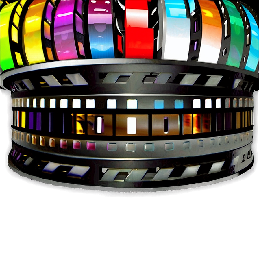 Colorful Film Reel Png Kxf