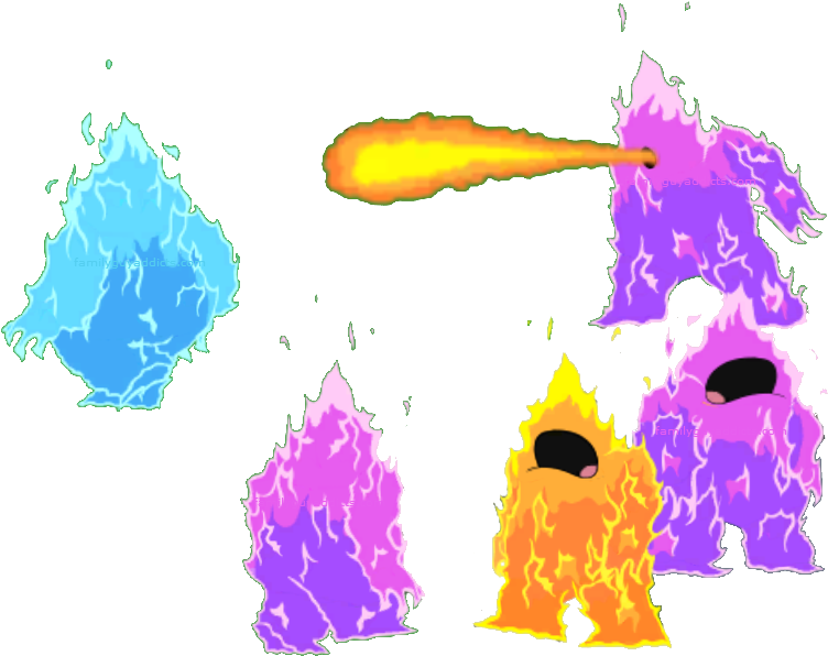 Colorful_ Fire_ Elementals_ Attack