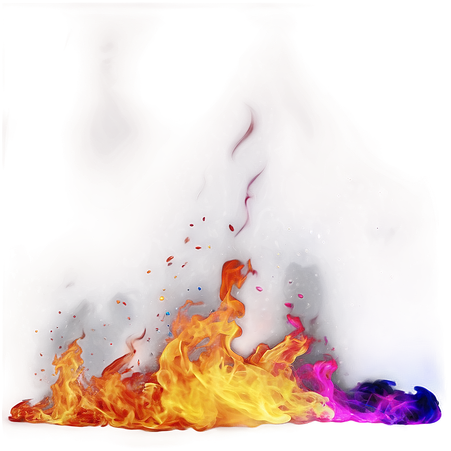 Colorful Fire Overlay Png 06272024