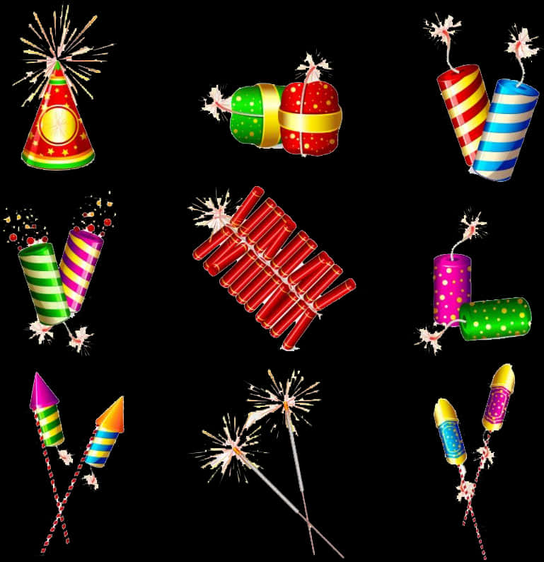 Colorful_ Firecrackers_ Collection_ Diwali