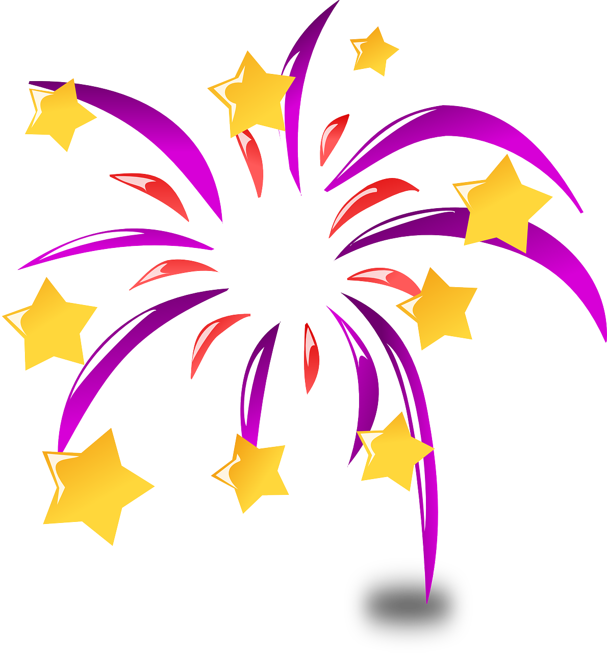 Colorful Fireworks Clipart