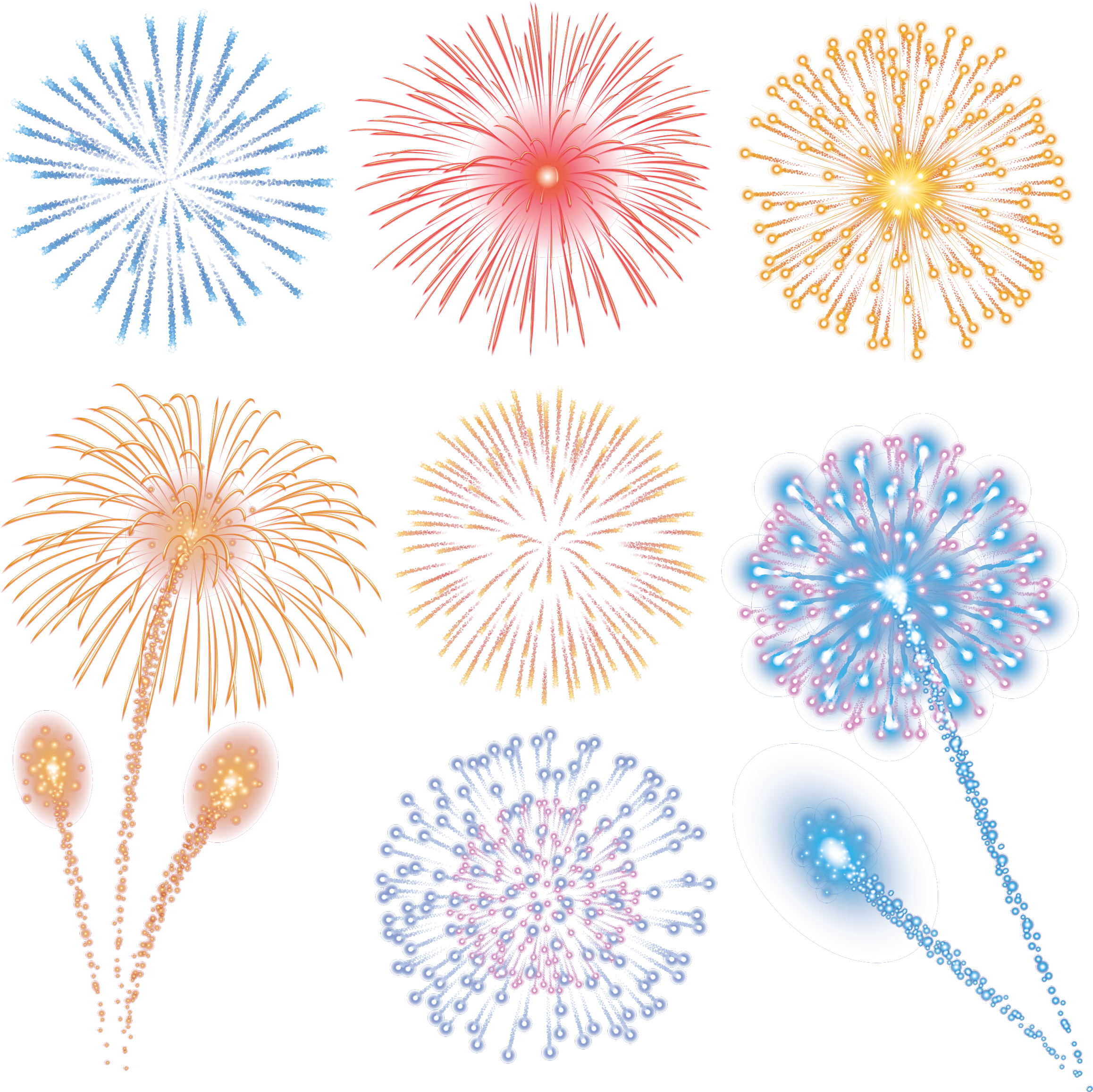 Colorful Fireworks Display Illustration