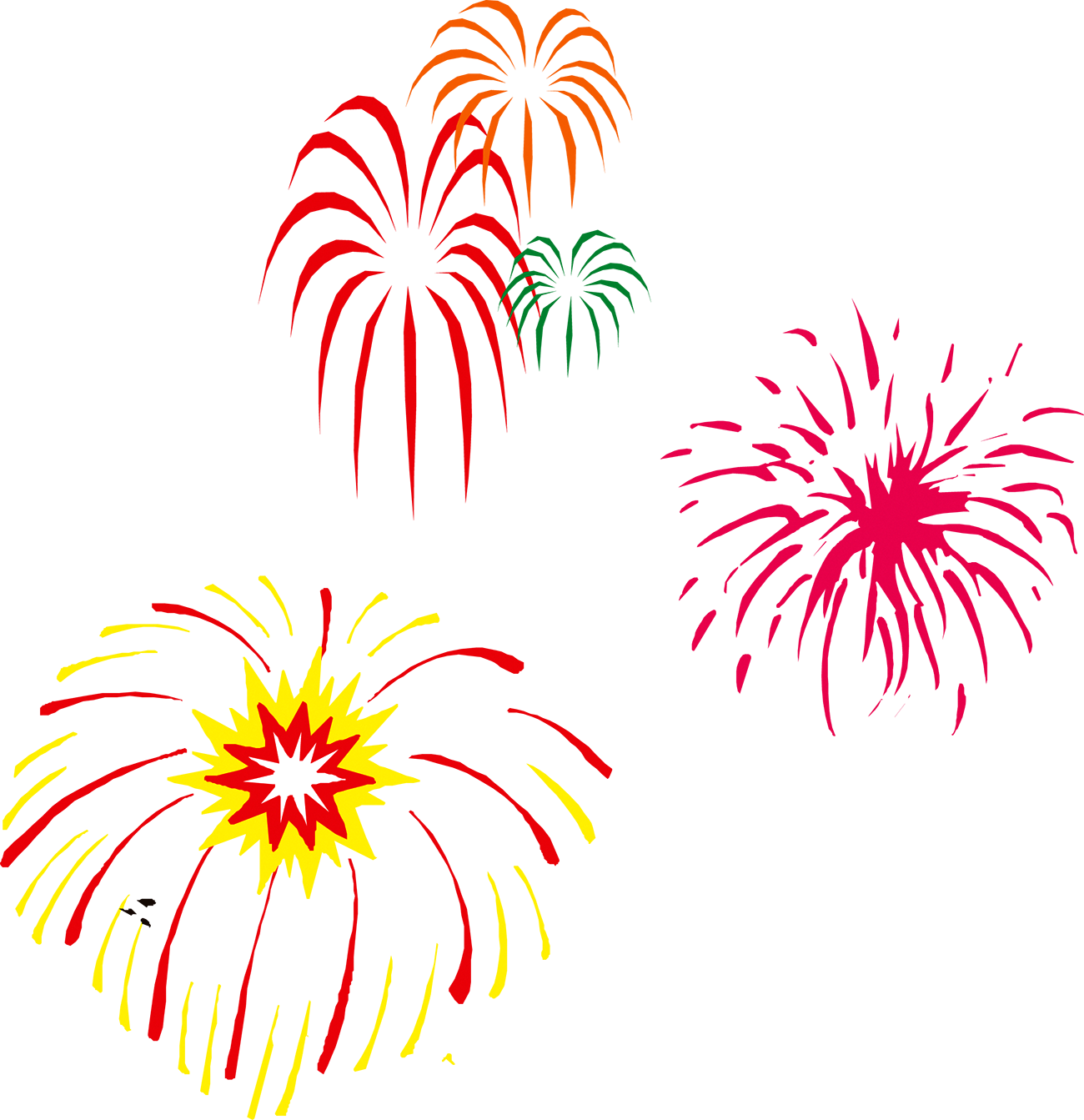 Colorful Fireworks Display Illustration