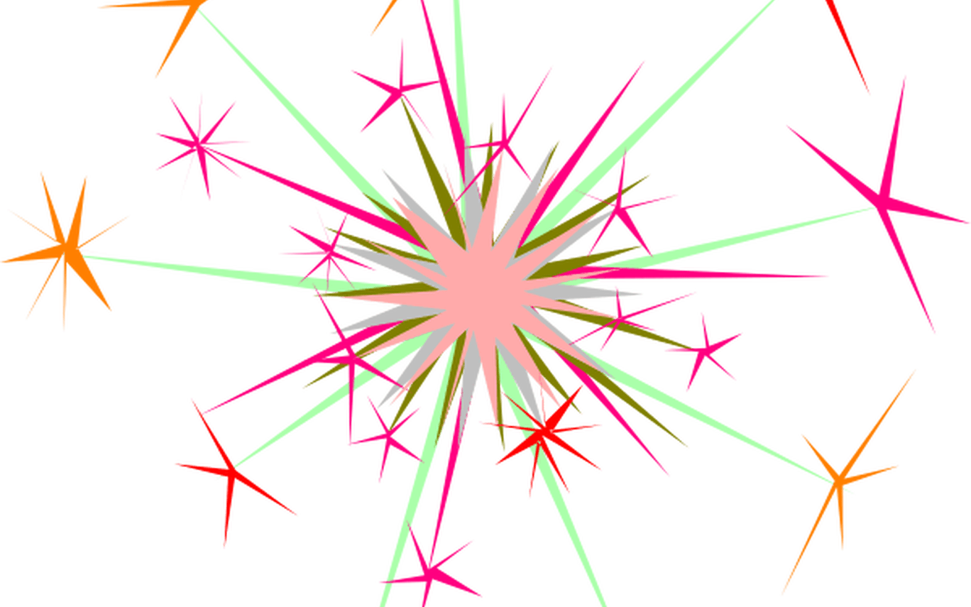 Colorful Fireworks Explosion Clipart