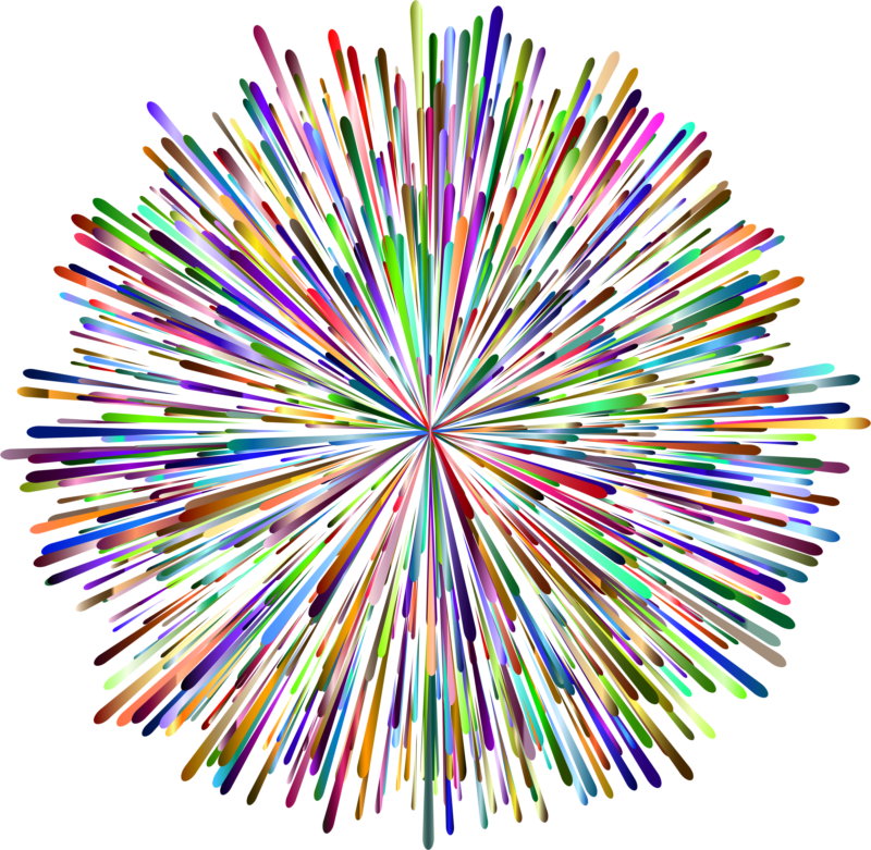 Colorful Fireworks Explosion Clipart