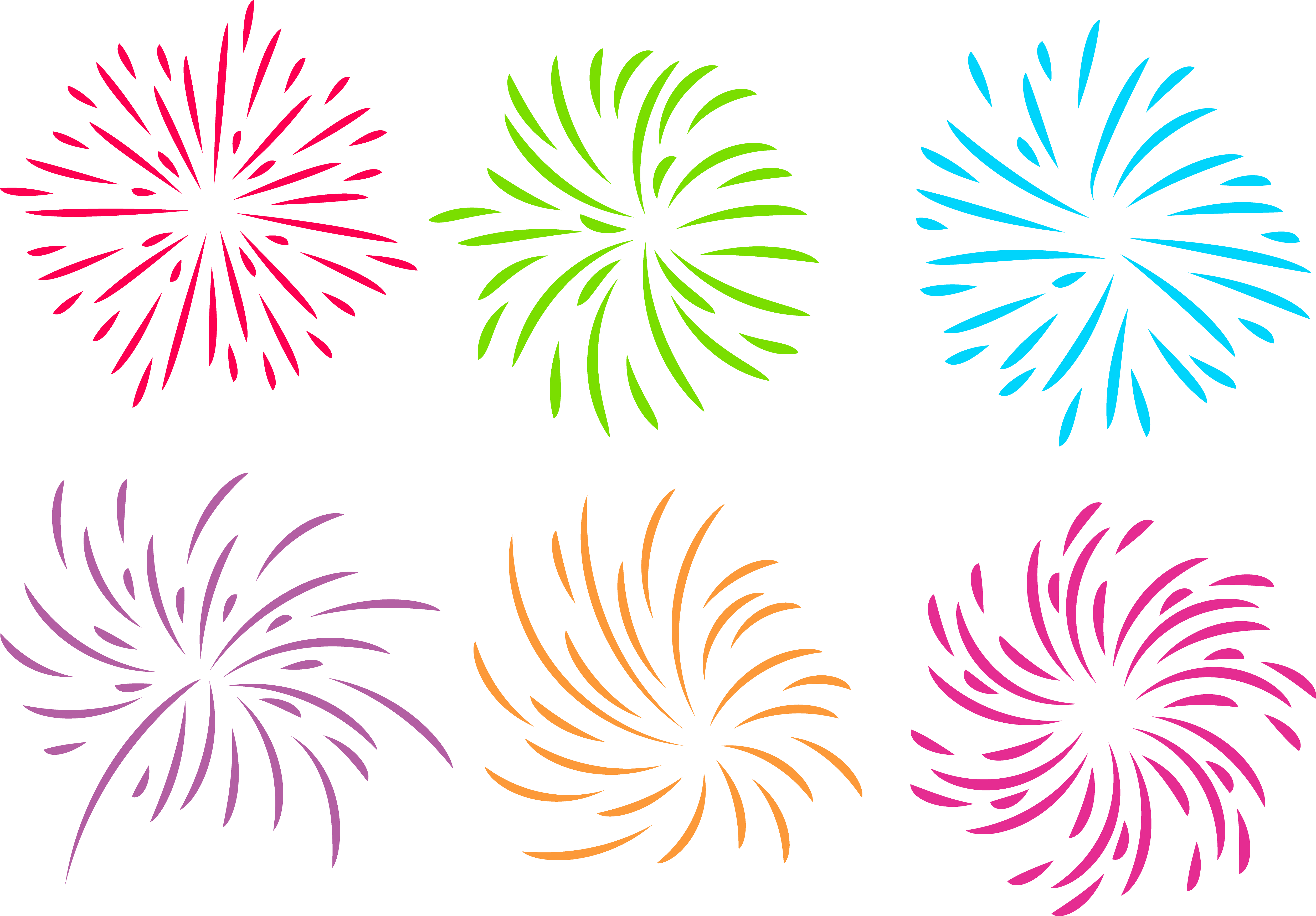 Colorful Fireworks Illustration