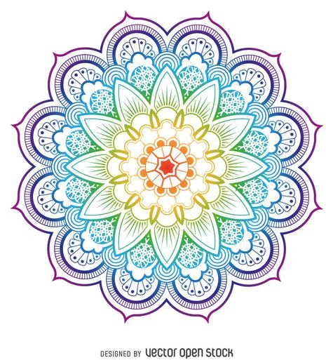 Colorful Floral Mandala Design