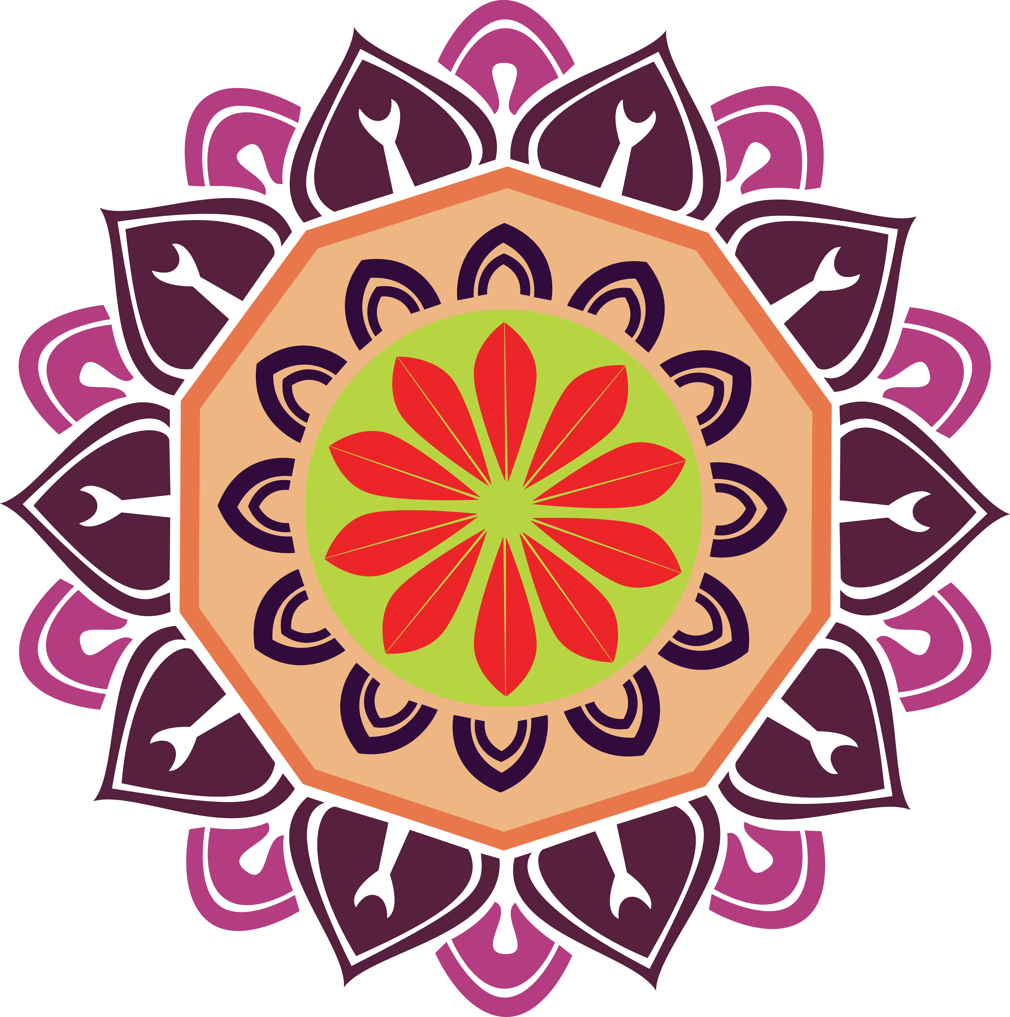 Colorful Floral Rangoli Design