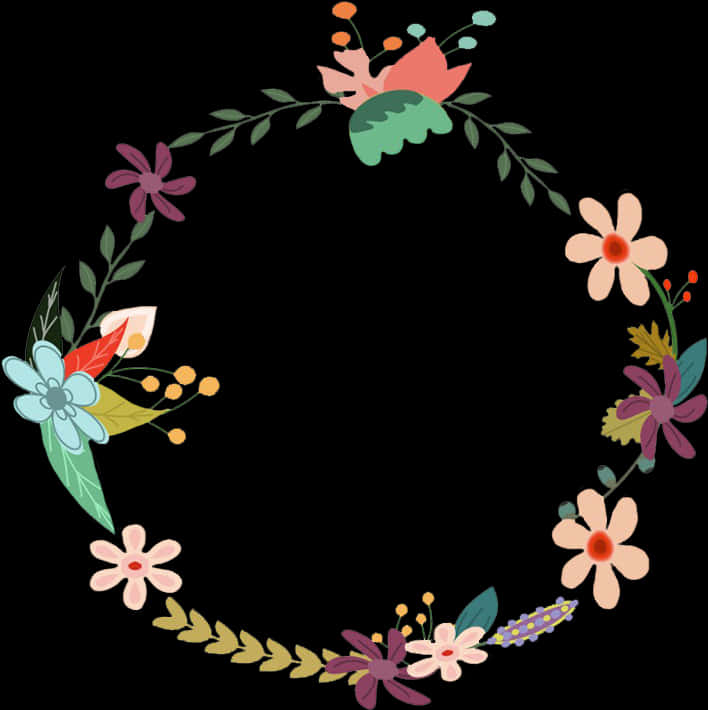 Colorful_ Floral_ Wreath_ Graphic