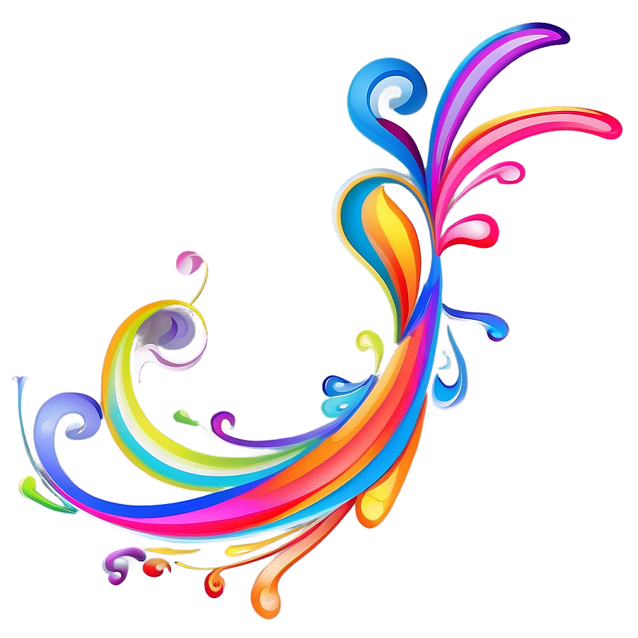 Colorful Flourish Art Png Fys44