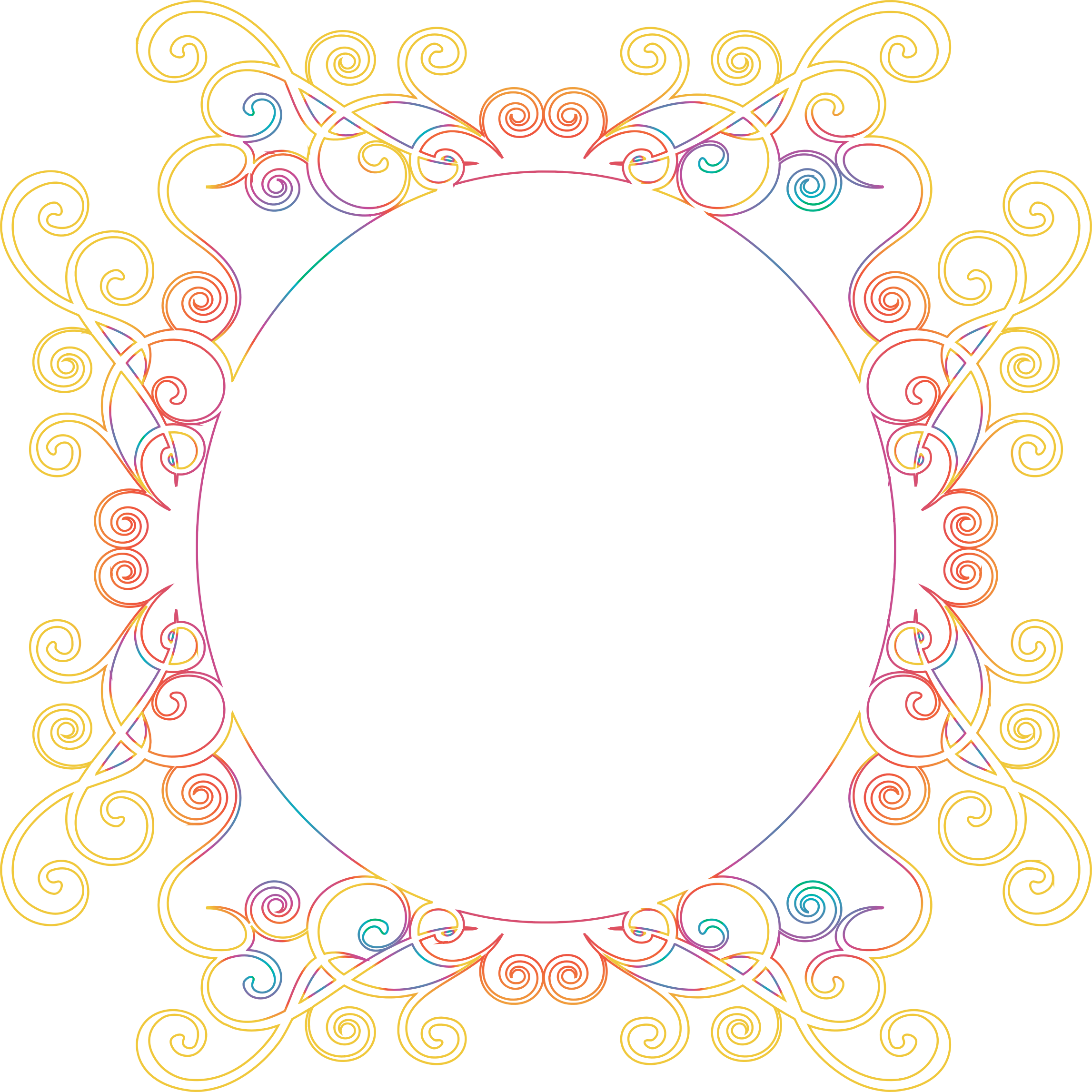 Colorful Flourish Frame Design