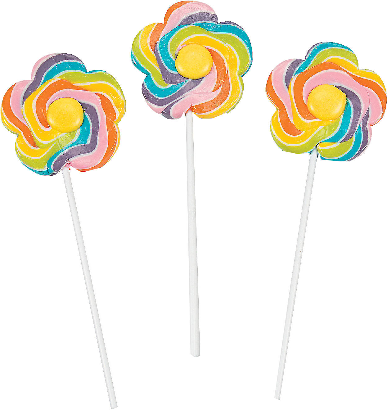 Colorful Flower Lollipops