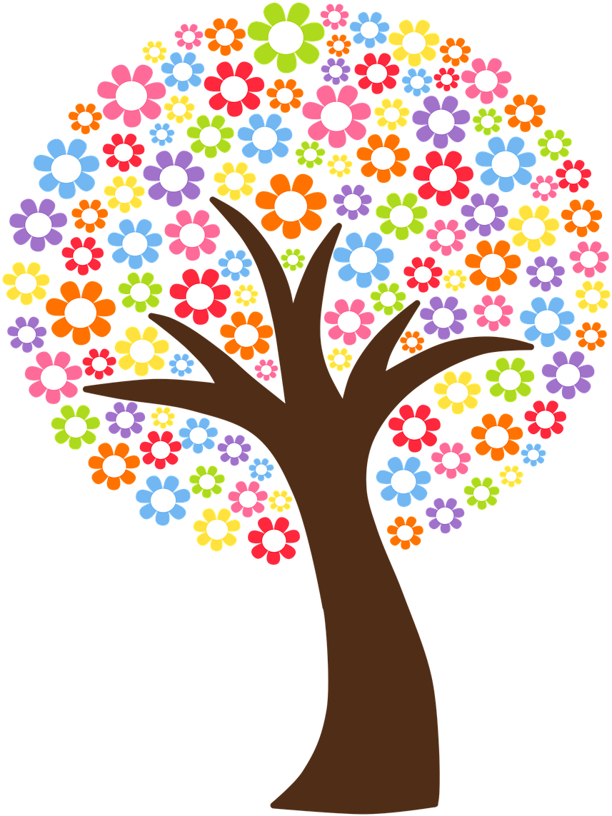 Colorful Flower Tree Illustration