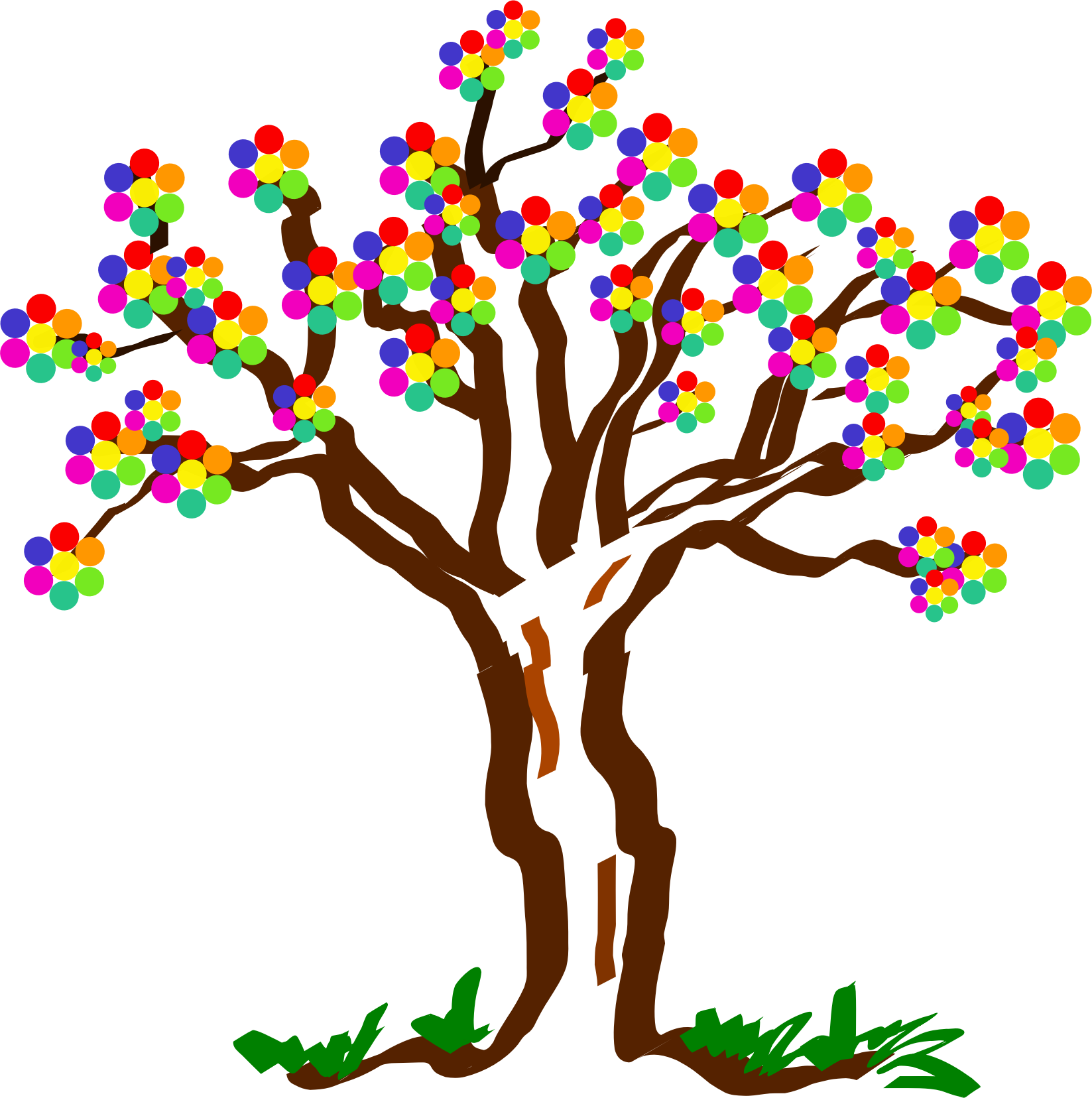 Colorful Flower Tree Illustration