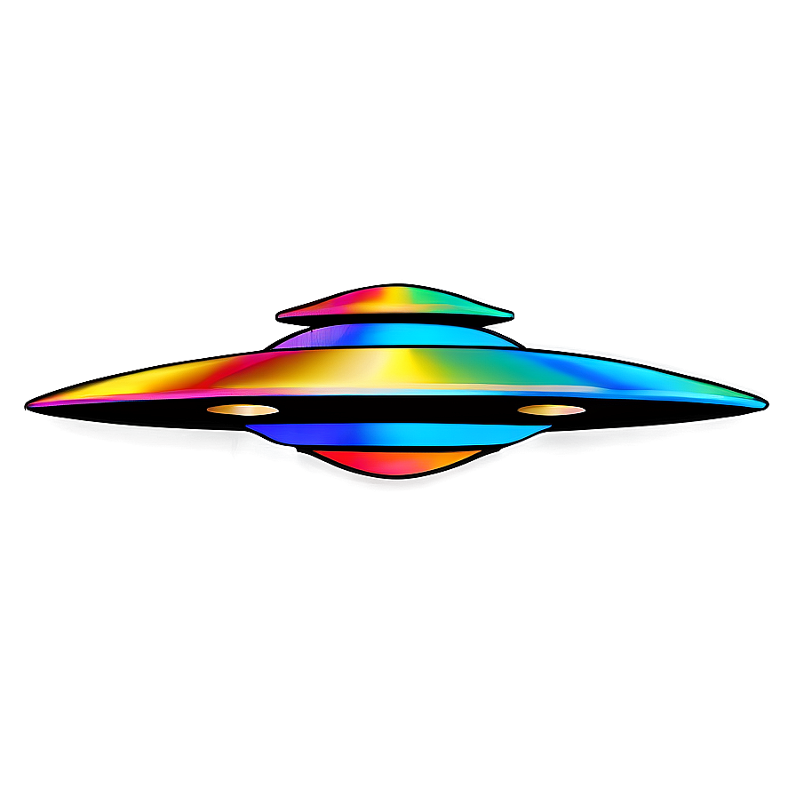 Colorful Flying Saucer Background Png 23