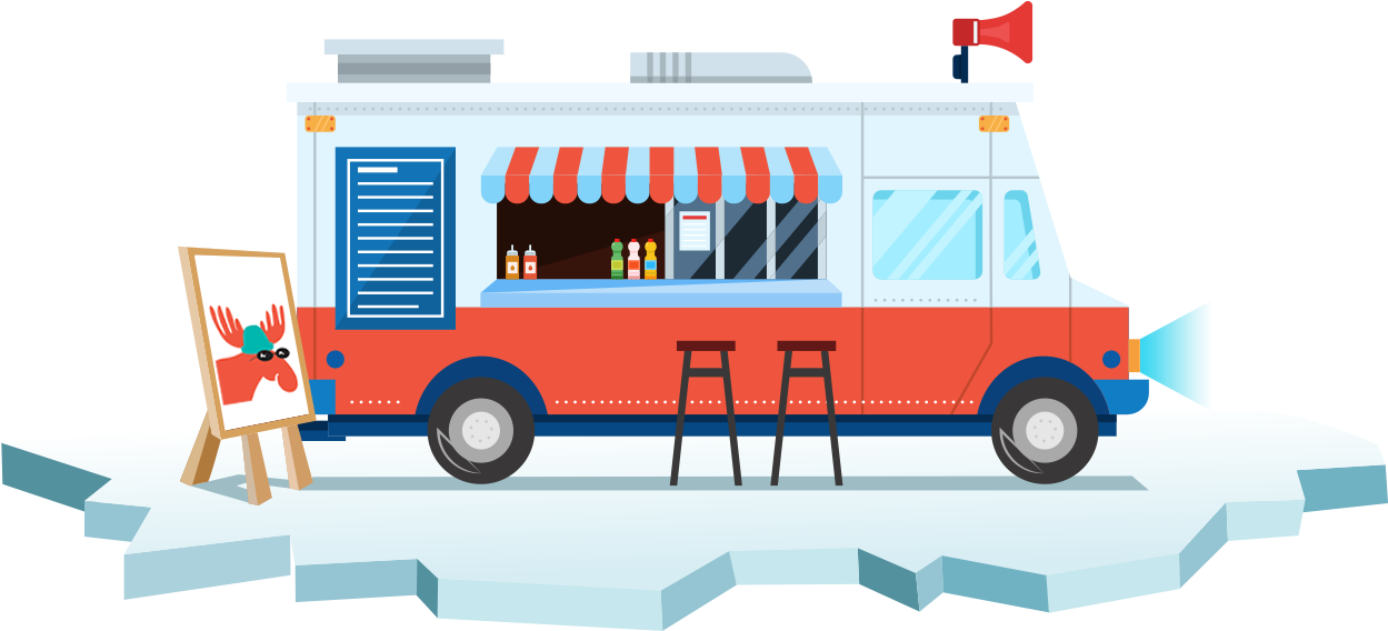 Colorful Food Truck Illustration