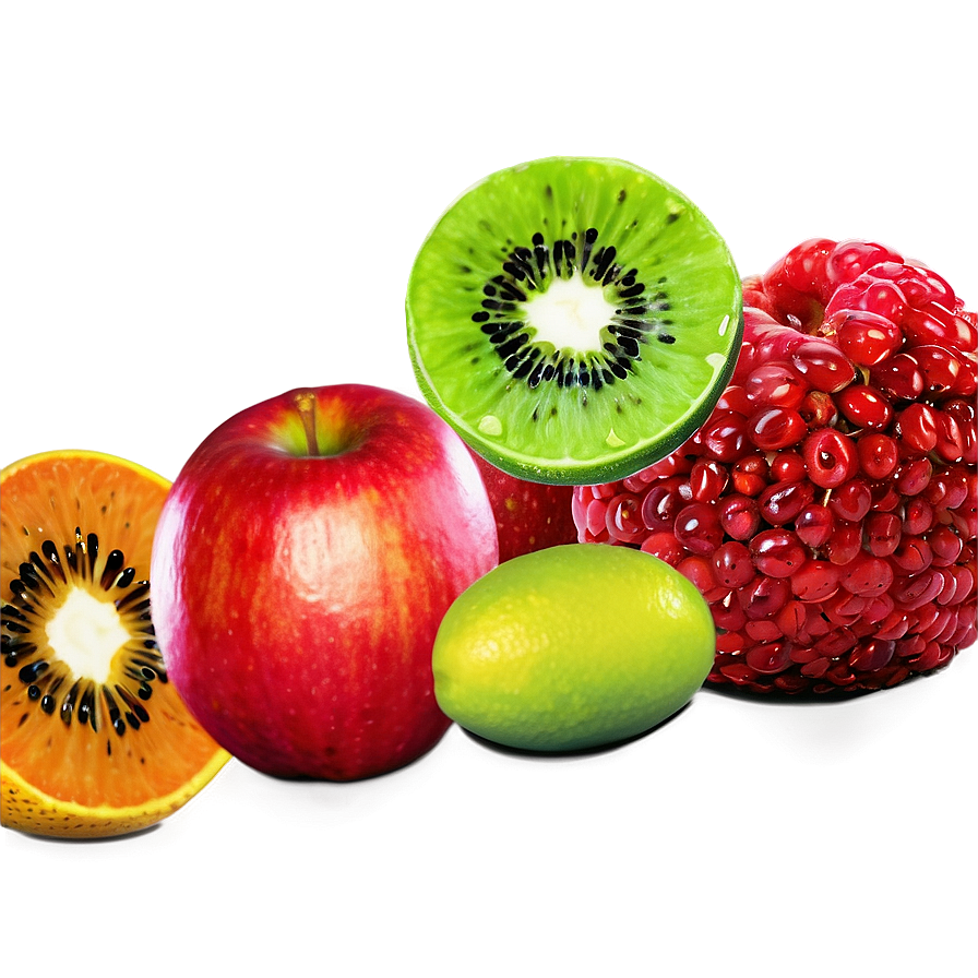 Colorful Fruit Mosaic Png Nem27