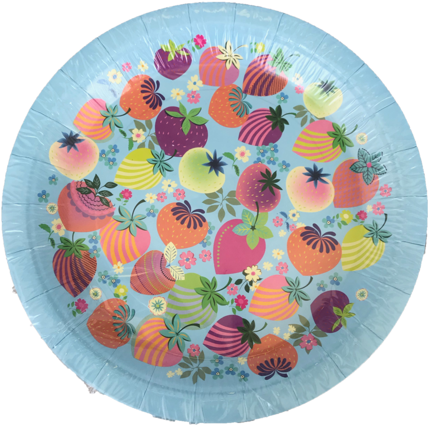 Colorful Fruit Pattern Paper Plate