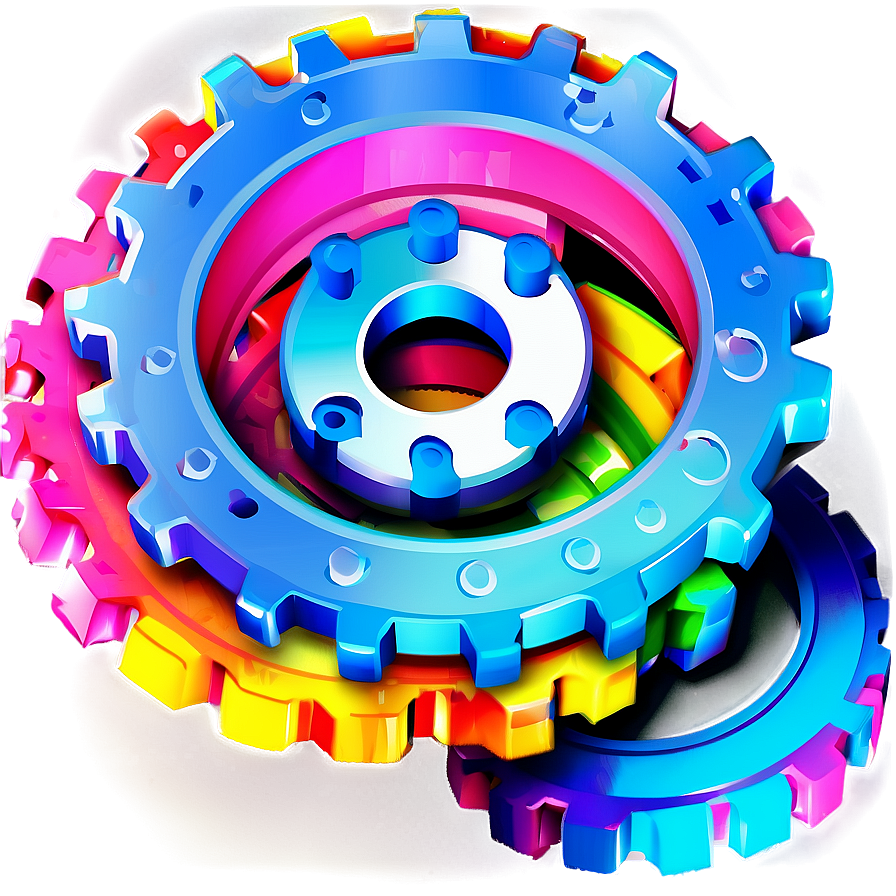 Colorful Gear Icon Png Sdt