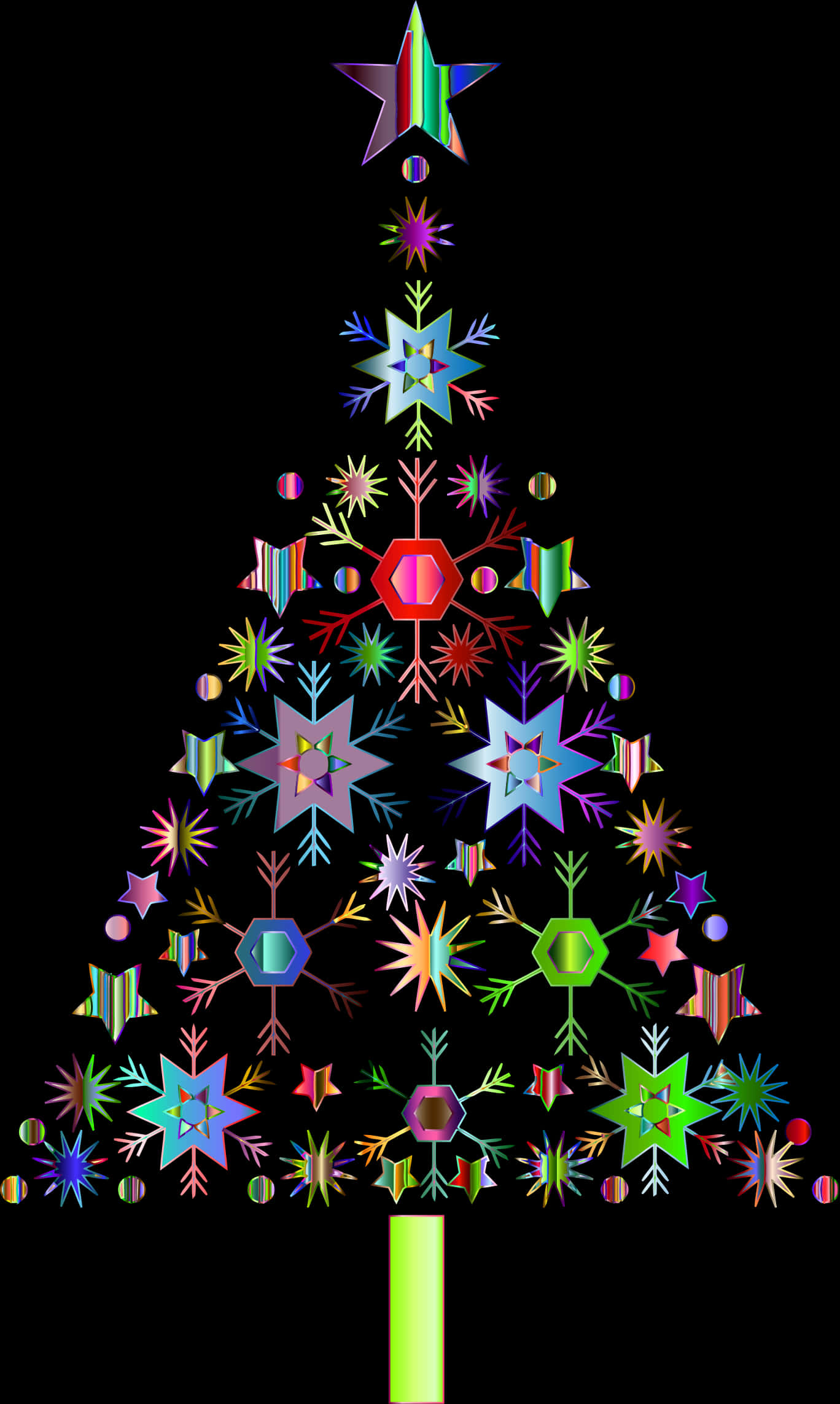 Colorful Geometric Christmas Tree