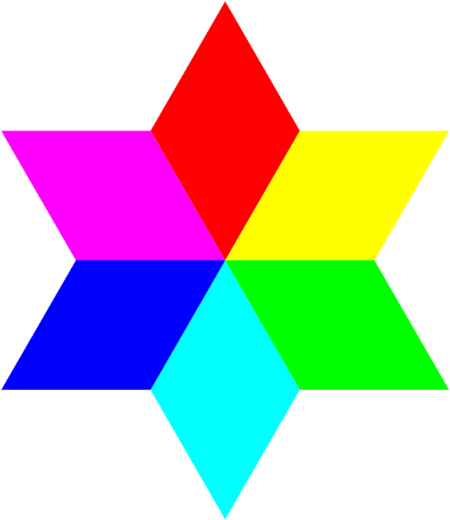 Colorful Geometric Diamond Composition