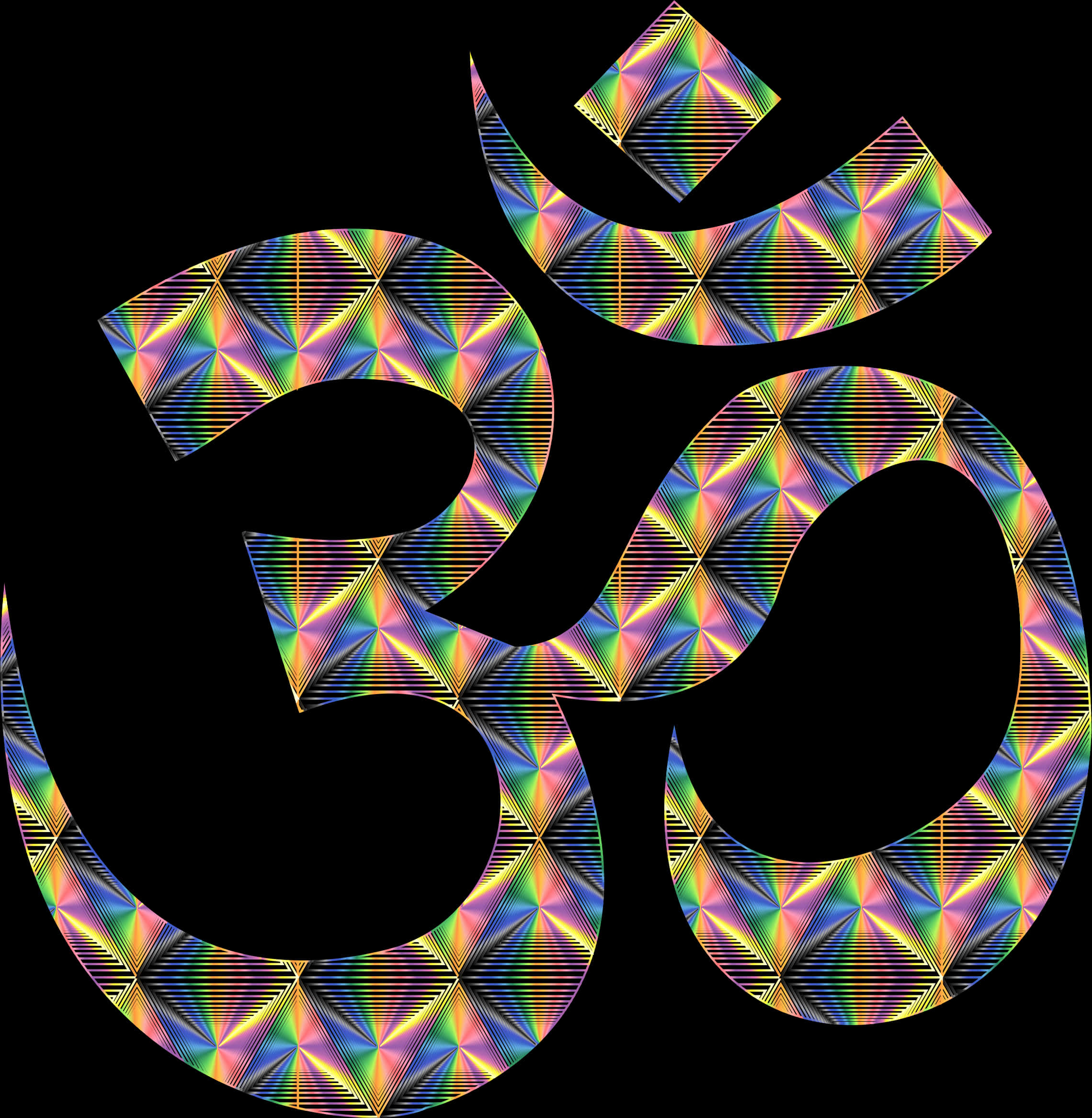 Colorful Geometric Om Symbol