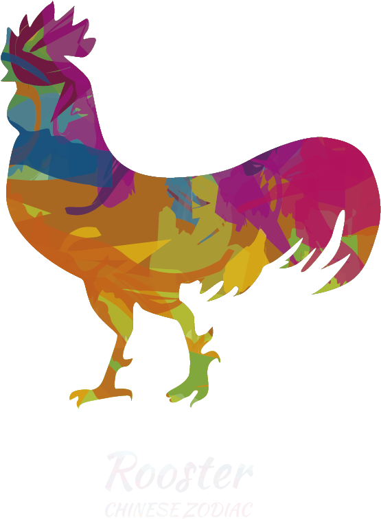 Colorful Geometric Rooster Chinese Zodiac