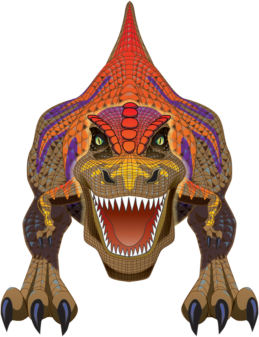 Colorful Geometric Tyrannosaurus Rex