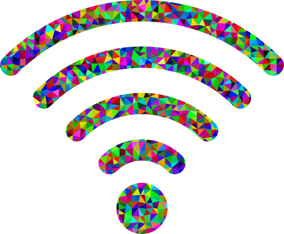 Colorful Geometric Wi Fi Symbol