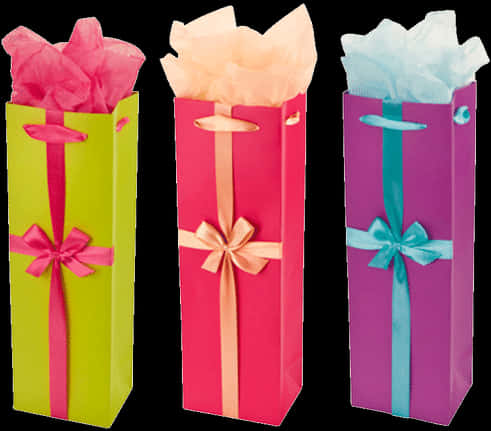 Colorful Gift Bags With Tissue Paper