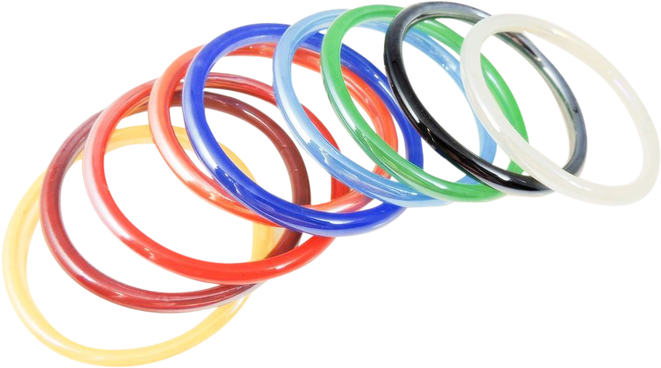 Colorful Glass Bangles Set