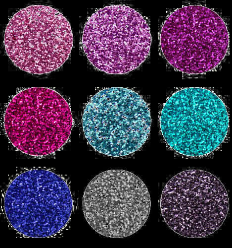 Colorful Glitter Samples Collection