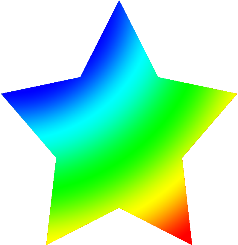 Colorful Gradient Star Clipart