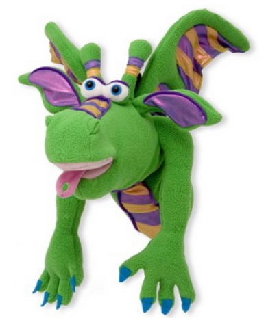 Colorful Green Dragon Puppet