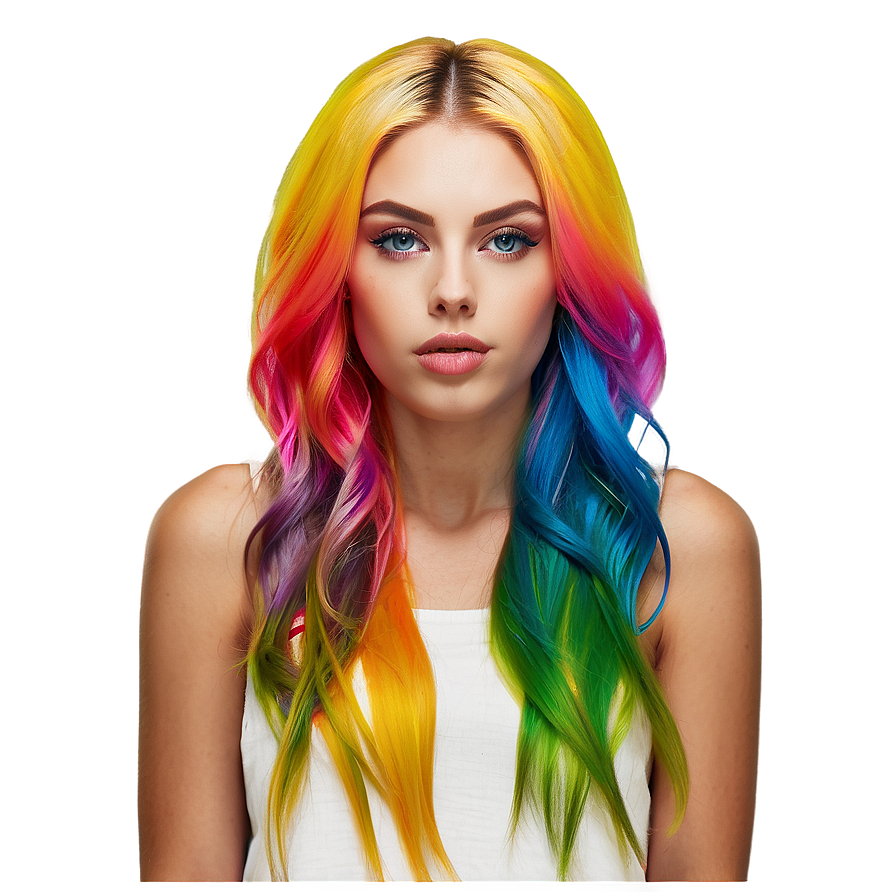 Colorful Hair Clipart Png Ksd44