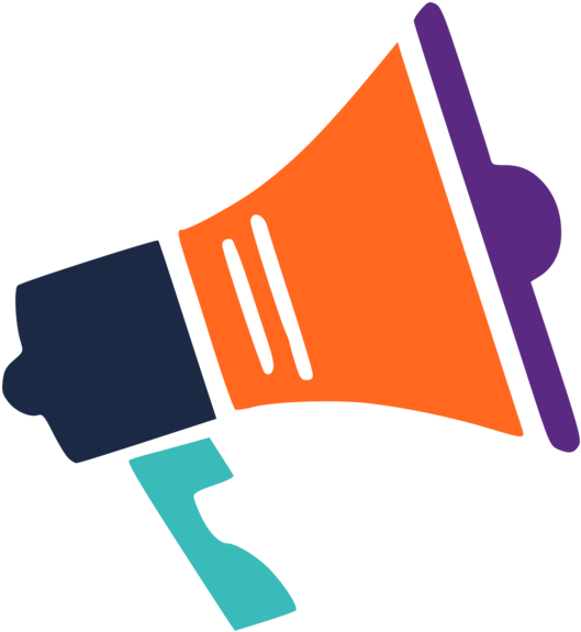 Colorful Handheld Megaphone Icon