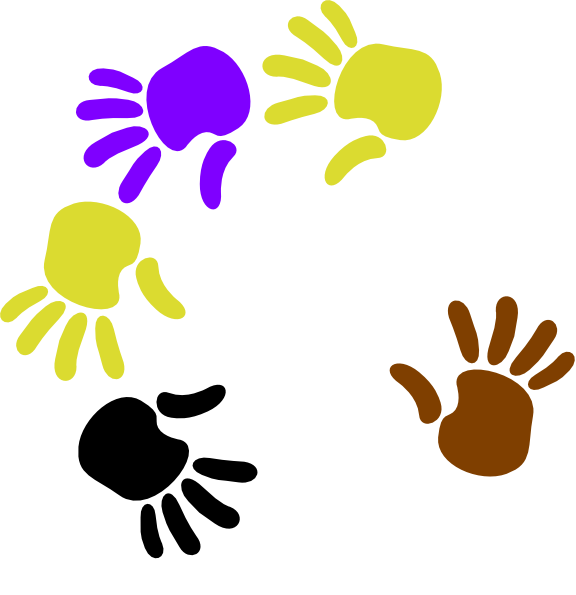 Colorful Handprints Clipart