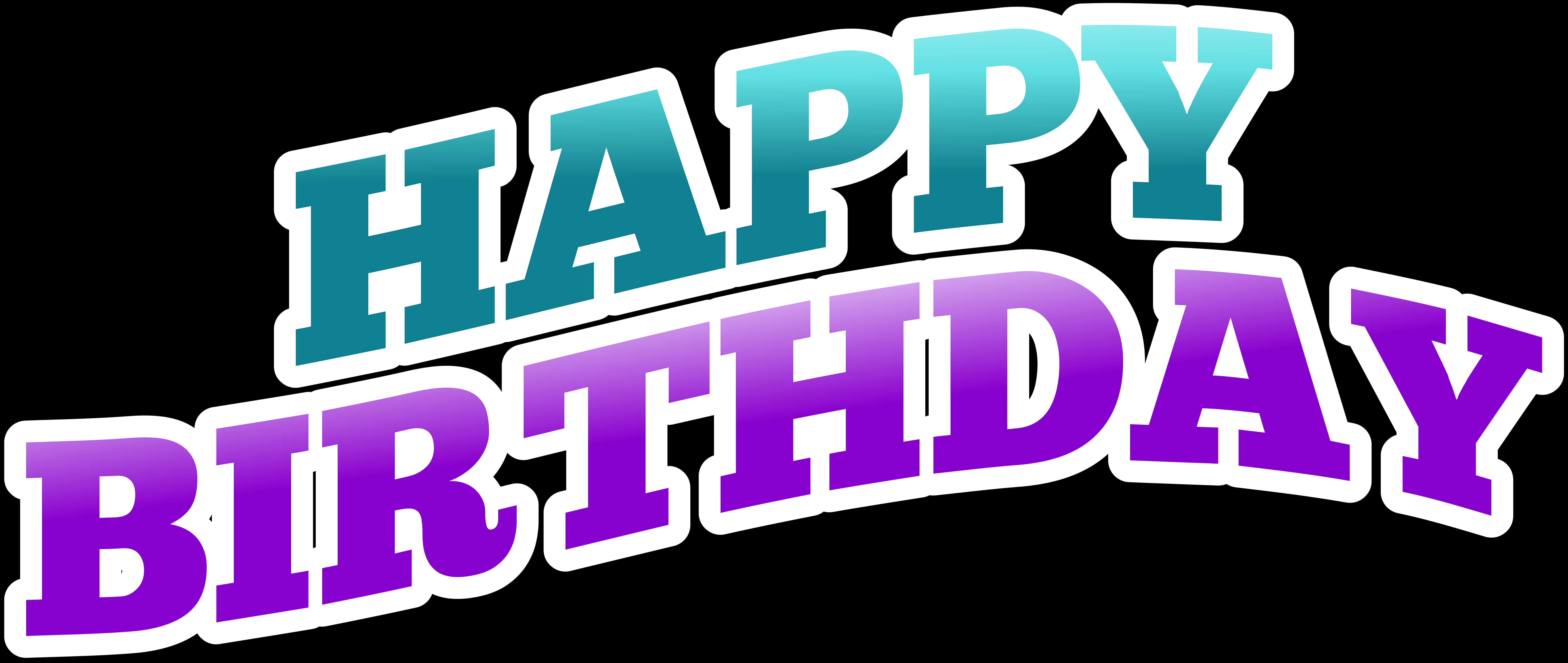 Colorful Happy Birthday Text Banner