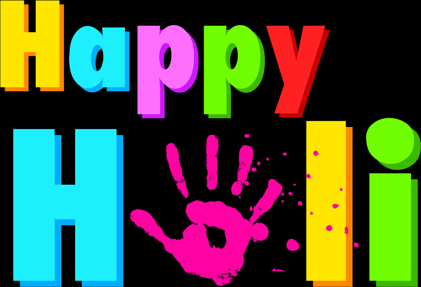 Colorful Happy Holi Greeting