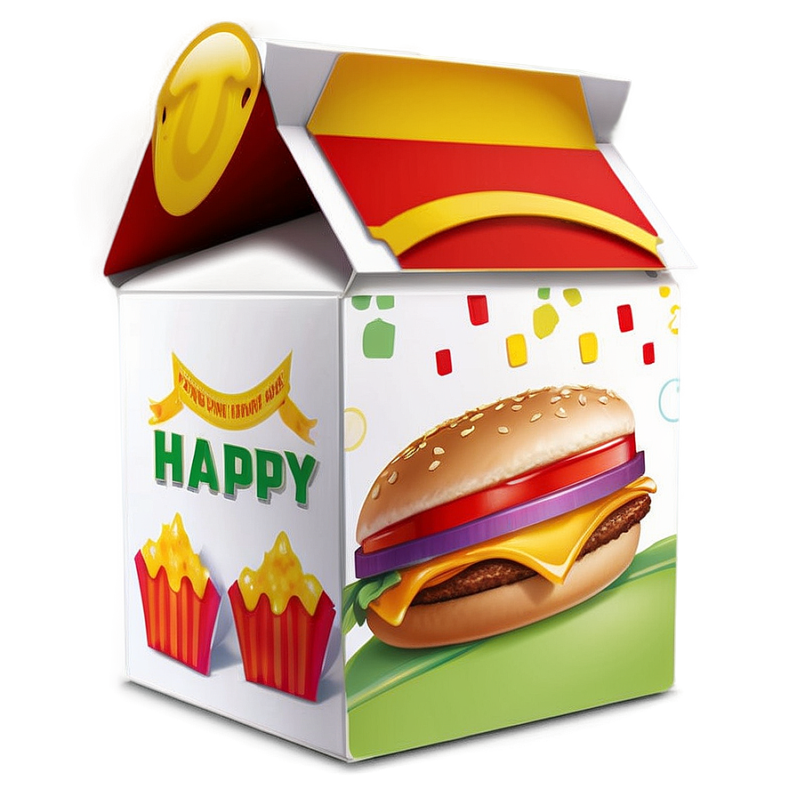 Colorful Happy Meal Box Illustration Png 06212024