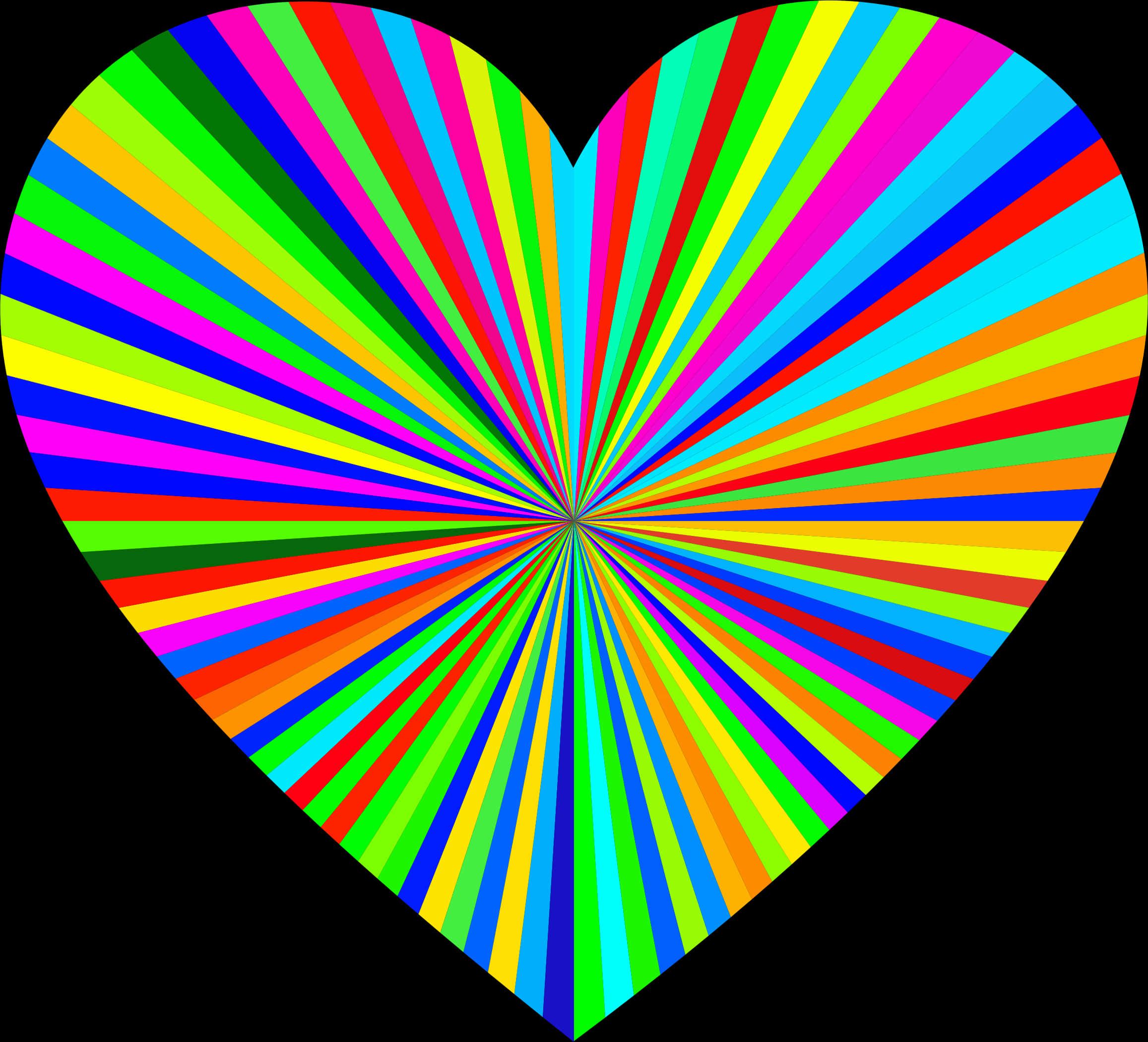 Colorful Heart Starburst Pattern