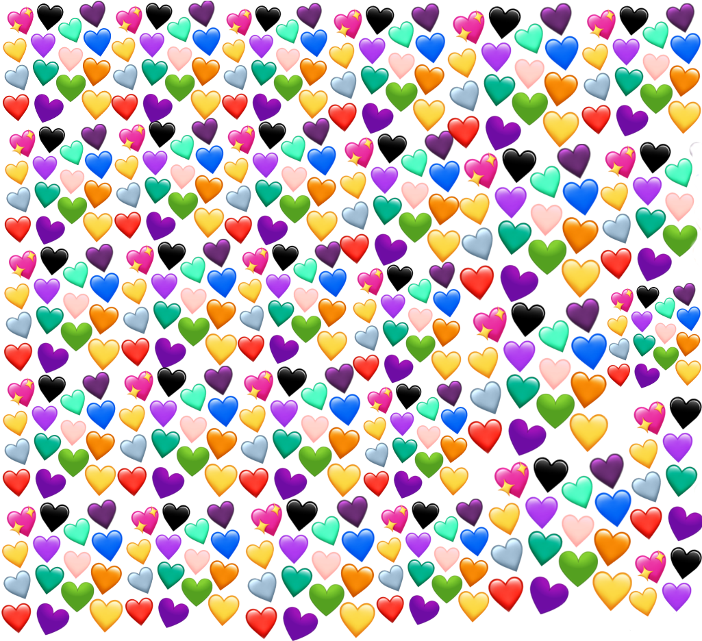 Colorful Hearts Pattern Background