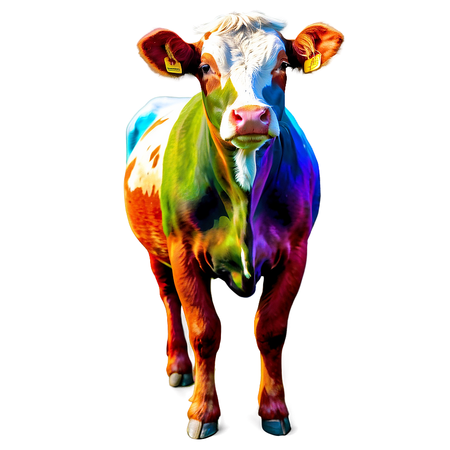 Colorful Heifer Art Png 06282024