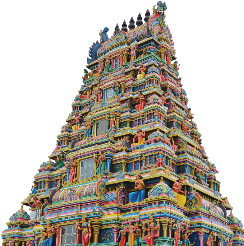 Colorful Hindu Temple Gopuram