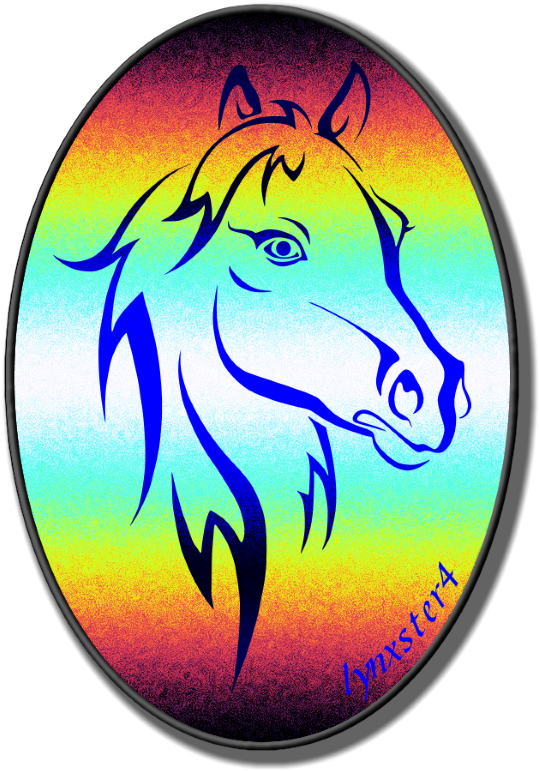 Colorful Horse Profile Artwork