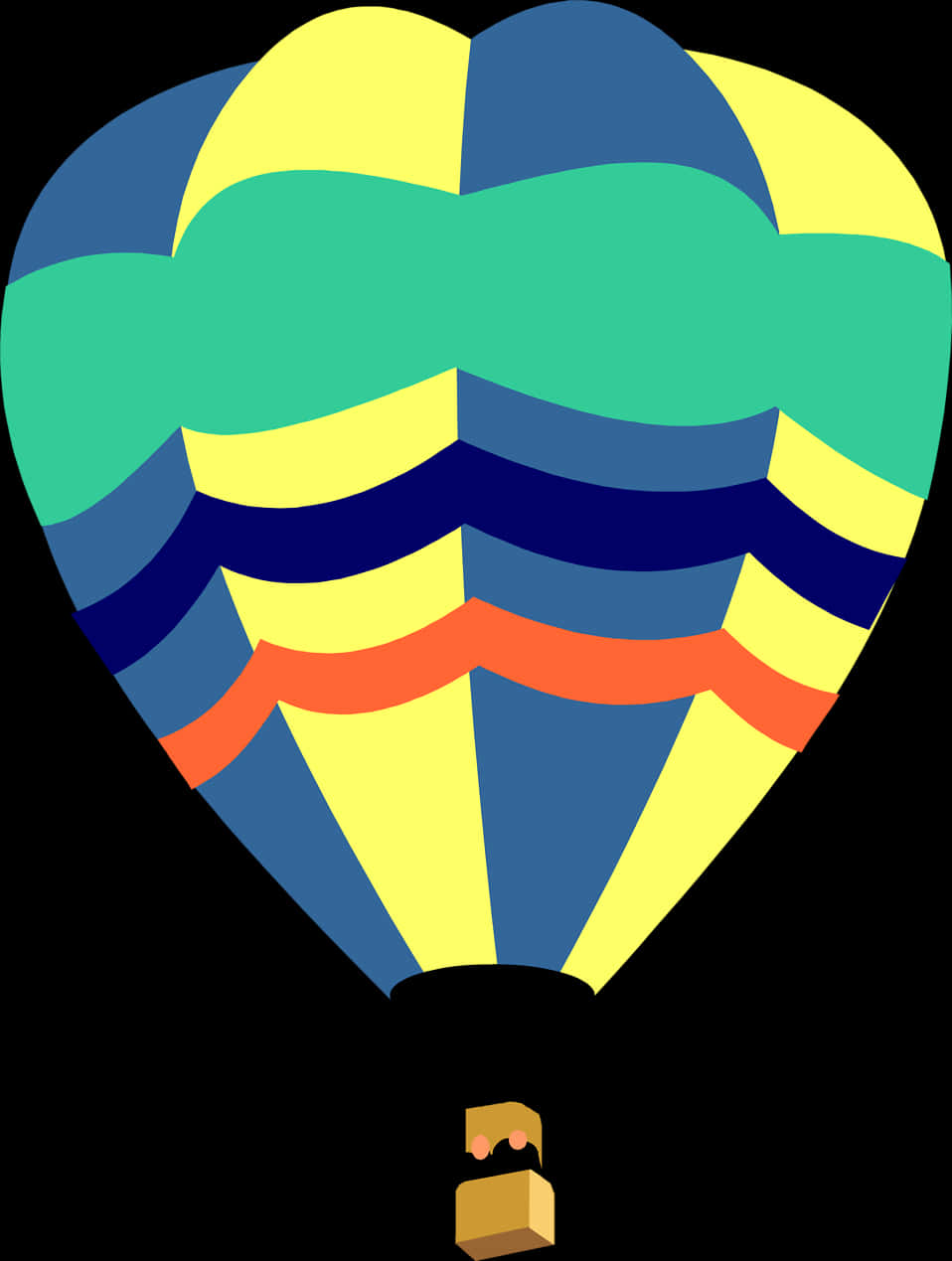 Colorful Hot Air Balloon Illustration