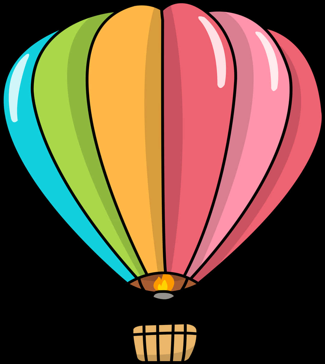 Colorful Hot Air Balloon Illustration