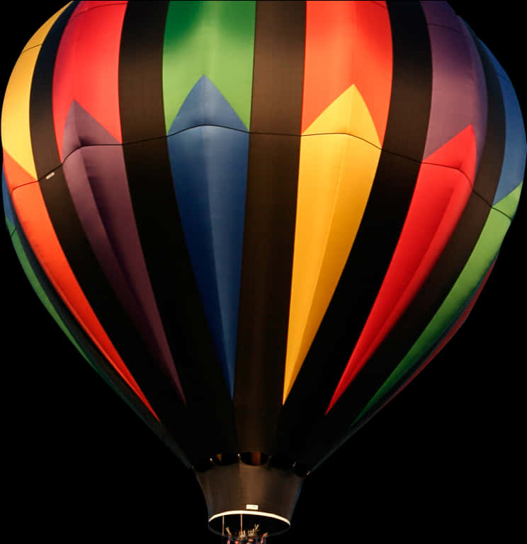 Colorful Hot Air Balloon Night Sky